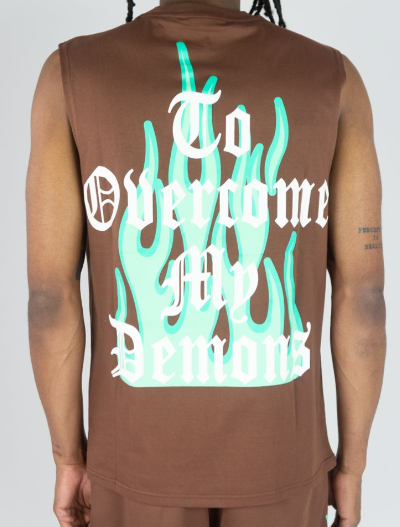 REBEL MINDS- OVERCOME SLVELESS TEE